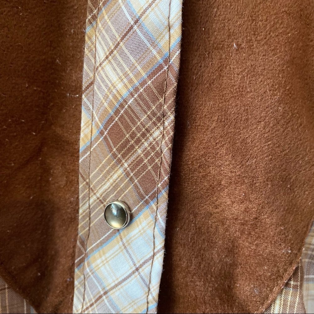 Vintage 70s Rodeo Miss America Snap Front Brown Western Shirt - Picture 4 of 8